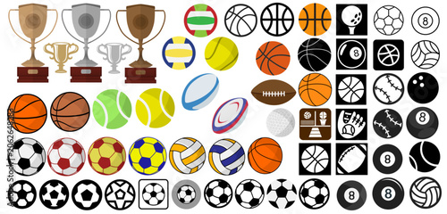 Soccer Balls, Trophys and Symbols