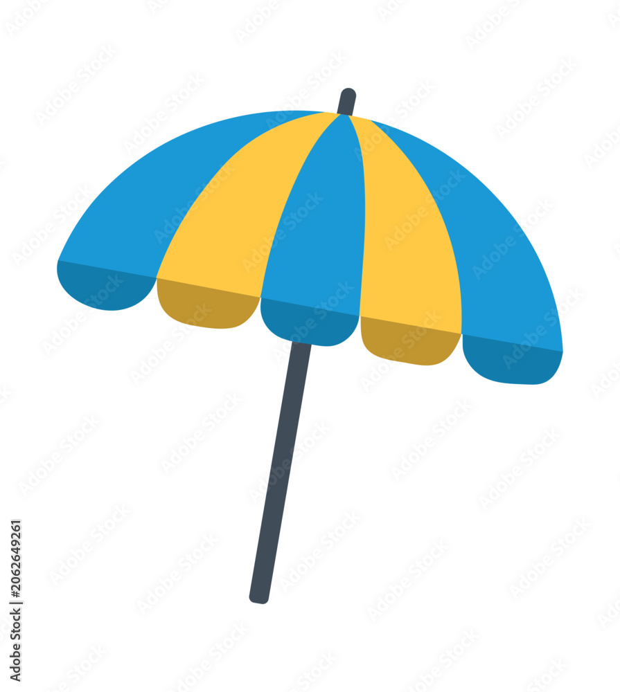 Obraz premium Striped beach umbrella