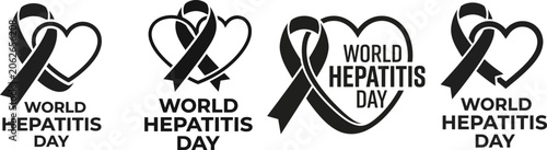 Foto World hepatitis day awareness logos and icons