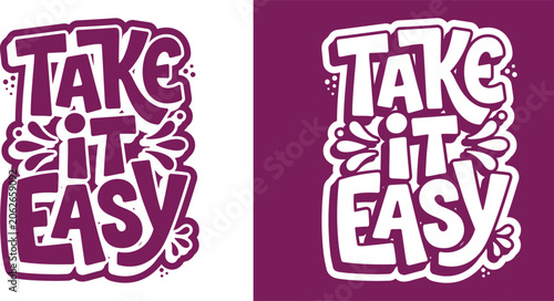 Take it easy typography design