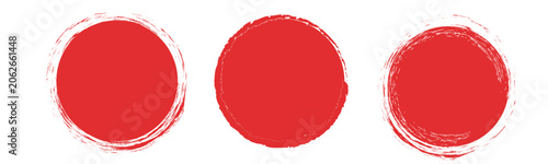 Circle grunge stamp set. Round vector isolated on white background. red stamp vector. Collection for grunge badge, seal, ink and stamp design template. Round grunge hand drawn circle shape, vector