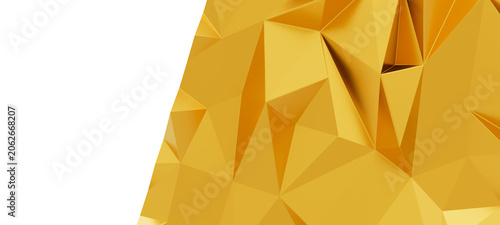 Foto Golden geometric pattern background with sharp edges and facets for design