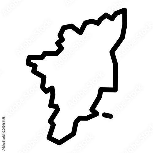 Εκτύπωση καμβά tamil nadu map icon