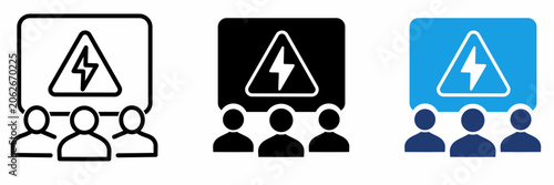Fotografie Electrical Safety Training icon collections