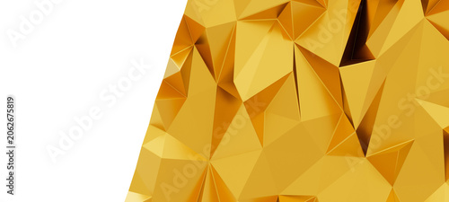 Foto Luxurious golden geometric pattern with sharp facets and luxurious shine