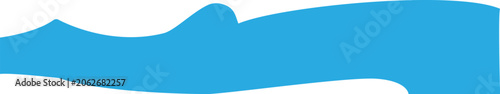 Blue wave shape vector icon