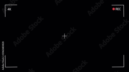 4K Camera Recording Overlay with REC Indicator and Cinematic Recording HUD