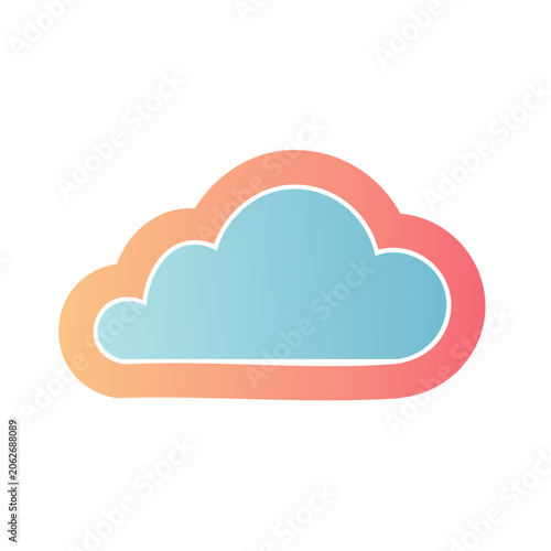 Flat design speech bubble vector icon