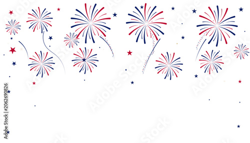 Foto USA Independence day fireworks background