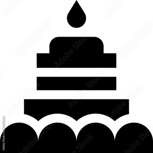 Cake Sweet Birthday Bakery Dessert Party Celebration Icon Set