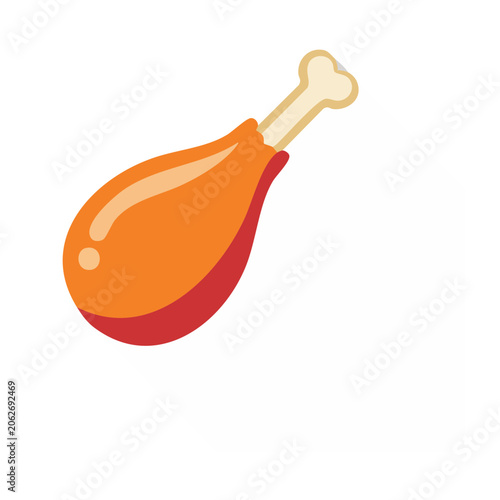 Flat design orange carrot icon