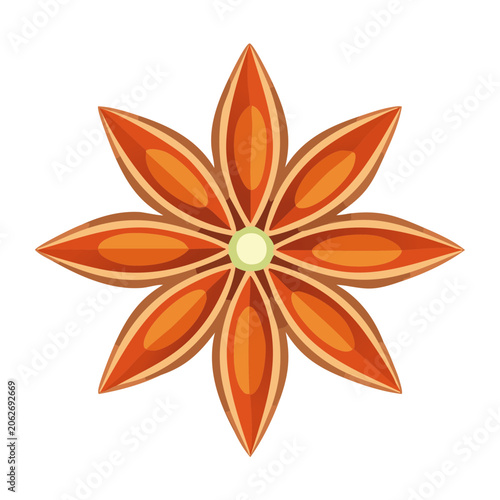 Orange tulip flower flat design vector
