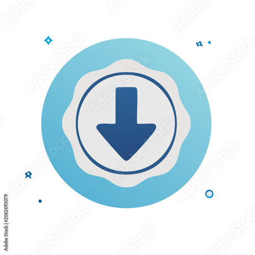 Flat design play button icon