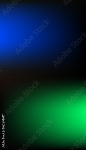 Blue and green gradient on black background