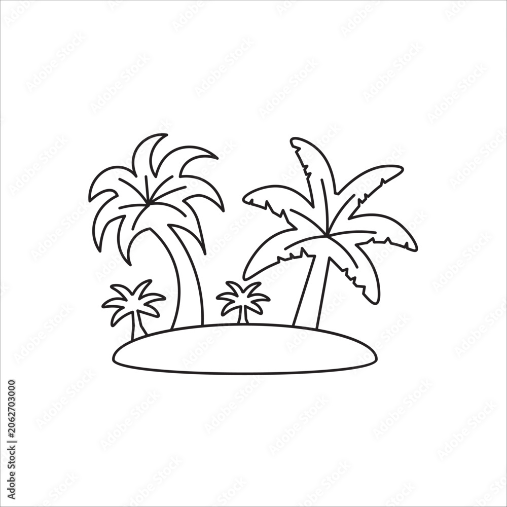 Obraz premium forest icon. simple flat line vector