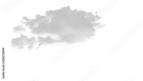 Realistic White Cloud Overlay PNG Isolated on Transparent Background