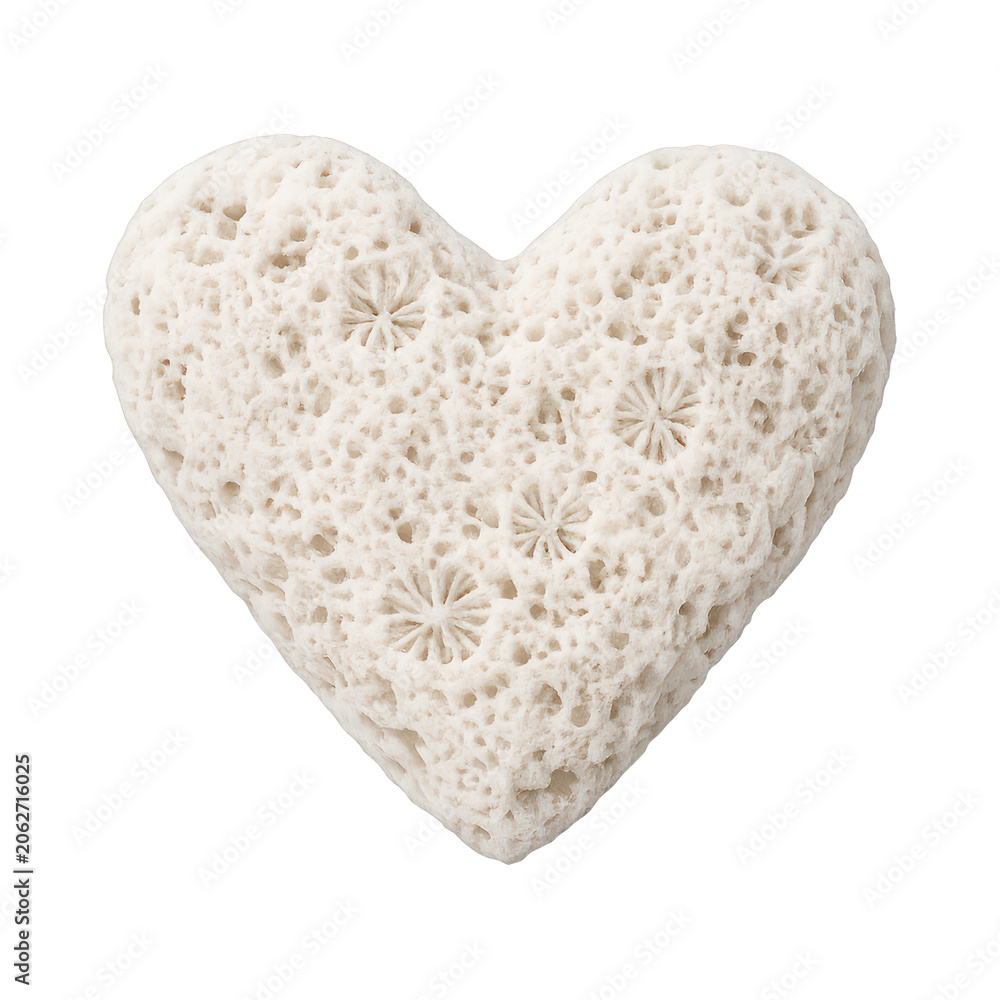 Fototapeta premium PNG Heart-shaped pumice stone texture
