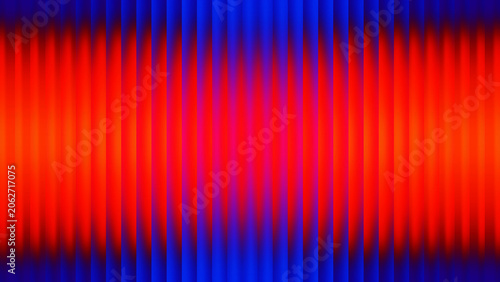 Foto Vibrant Red and Blue Vertical Stripes Abstract Background with Gradient Effect