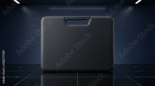 Sleek Black Briefcase for Tech and Documents