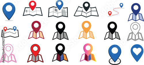 Fotografie Location pin icons