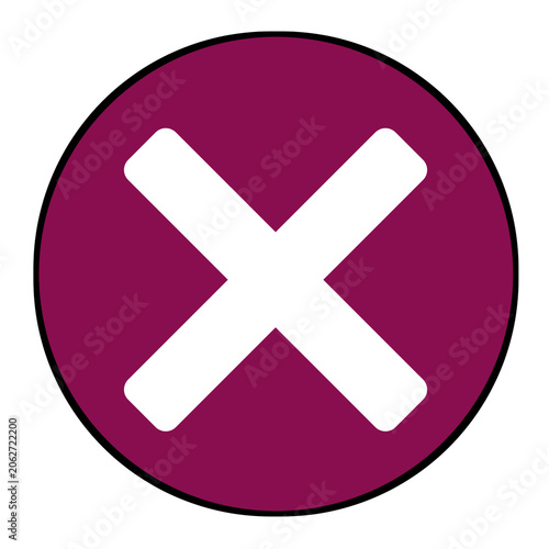Maroon Circular Close Icon