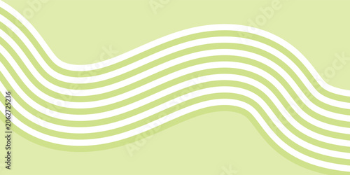 Canvastavla Vibrant light green background with playful wavy lines and stripes