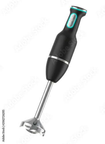 Cordless Hand Blender Stick Mixer with Stainless Steel Shaft Isolated on Transparent Background