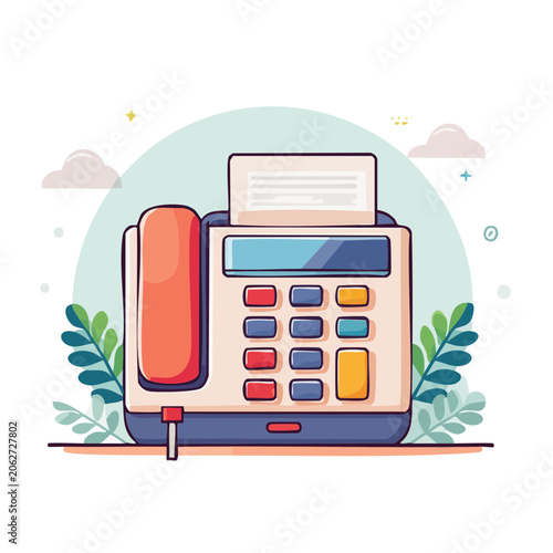 Flat design smartphone with app icons