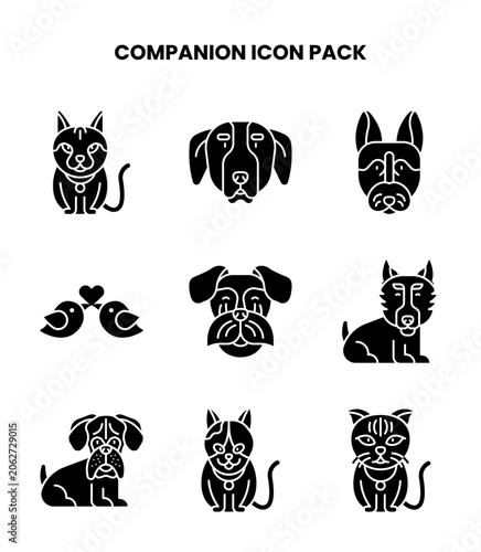 Εκτύπωση καμβά Companion Glyph Collection Icons Pack