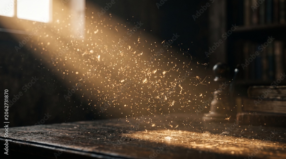 Obraz premium Particles in Light – Cinematic Dust Atmosphere