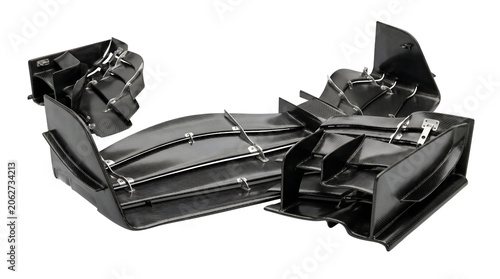 High-Performance Racing Car Aerodynamic Rear Wing Assembly, Carbon Fiber Component for Speed and Downforce