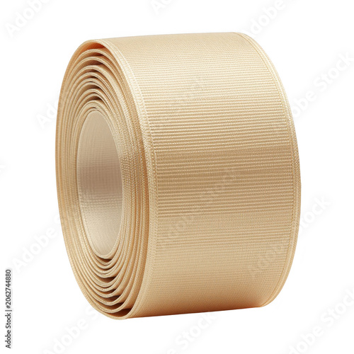 Beige Grosgrain Ribbon Roll Transparent Background