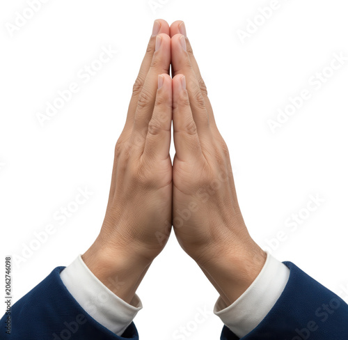 Hands Clasped in Prayer Transparent Background
