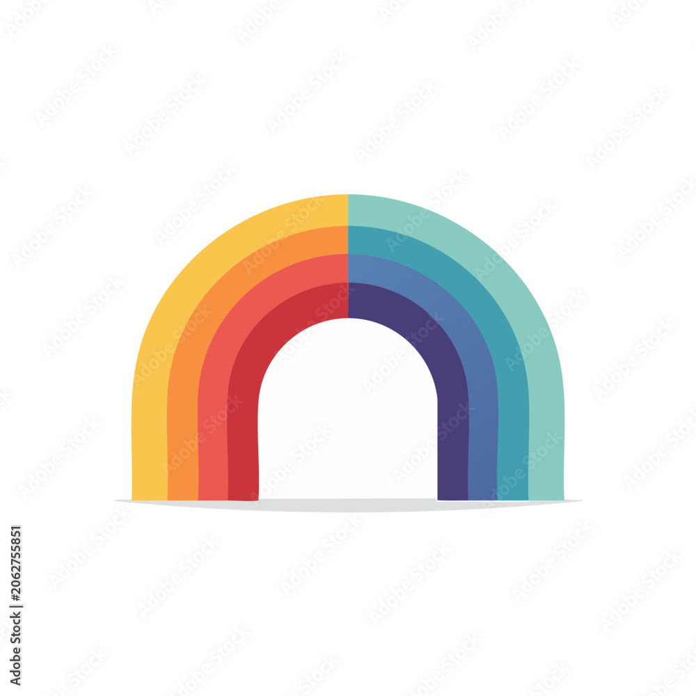 Fototapeta premium Rainbow arch vector graphic