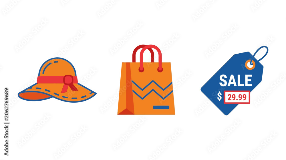 Fototapeta premium sale tags vector illustration