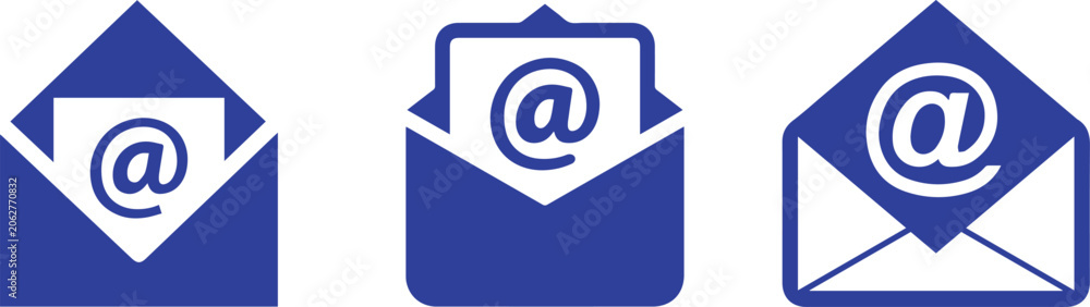 Obraz premium Email icon clean outline vector minimal line style envelope shape isolated on light background for communication app and modern UI design
