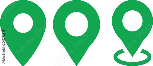 Location pin icon clean outline vector, minimal blue line style, isolated on light background for modern map and navigation UI design