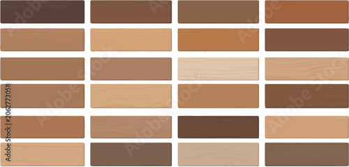 Tableau sur toile Hardwood, flooring parquet sample set, natural timber textures wood grain and laminate finishes for interior design catalog flooring and home renovation materials