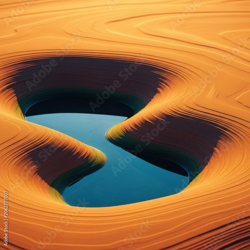 A smooth, concave depression formed naturally in the earth, showcasing the subtle curves and holding potential of the landscape, bowl, concave, serenity