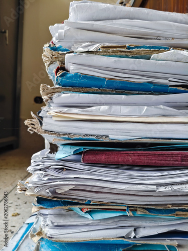 Stack of Paper Documents and Files