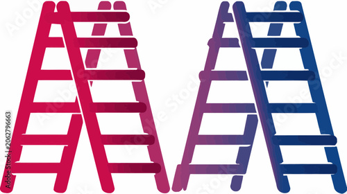 Konstfotografi Gradient Ladders Ascending for Progress and Success