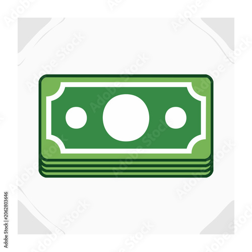 Flat green shopping cart icon isolated