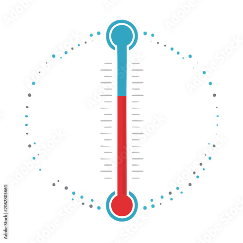 Flat vector thermometer icon
