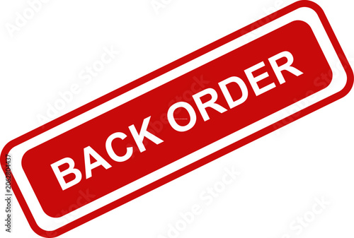 Bild auf Leinwand Back order red circular stamp with stars