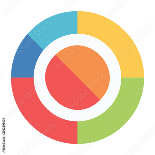 Flat color wheel vector design