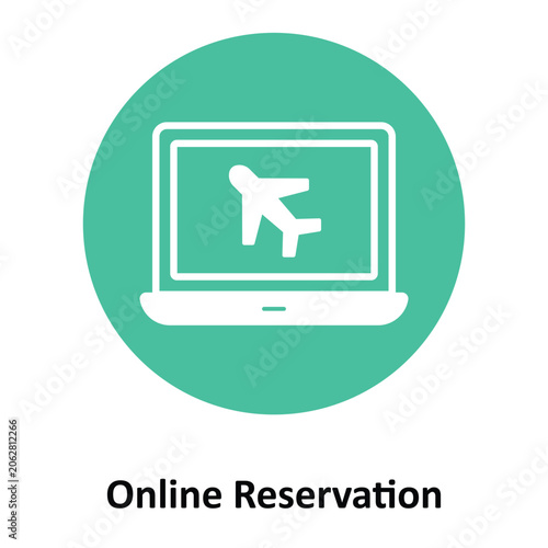 Fotografie Online Reservation Vector Icon which can easily modify or edit
