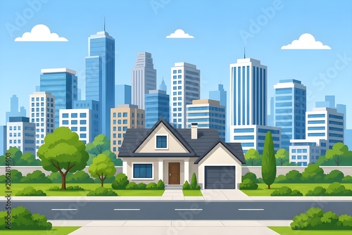 modern city street