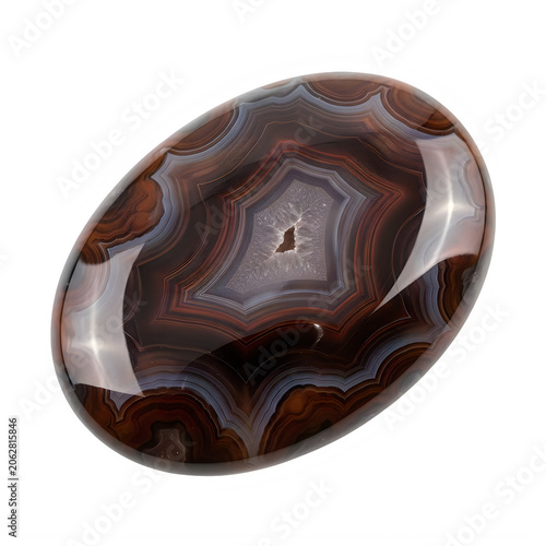 Beautiful agate stone with natural swirling patterns