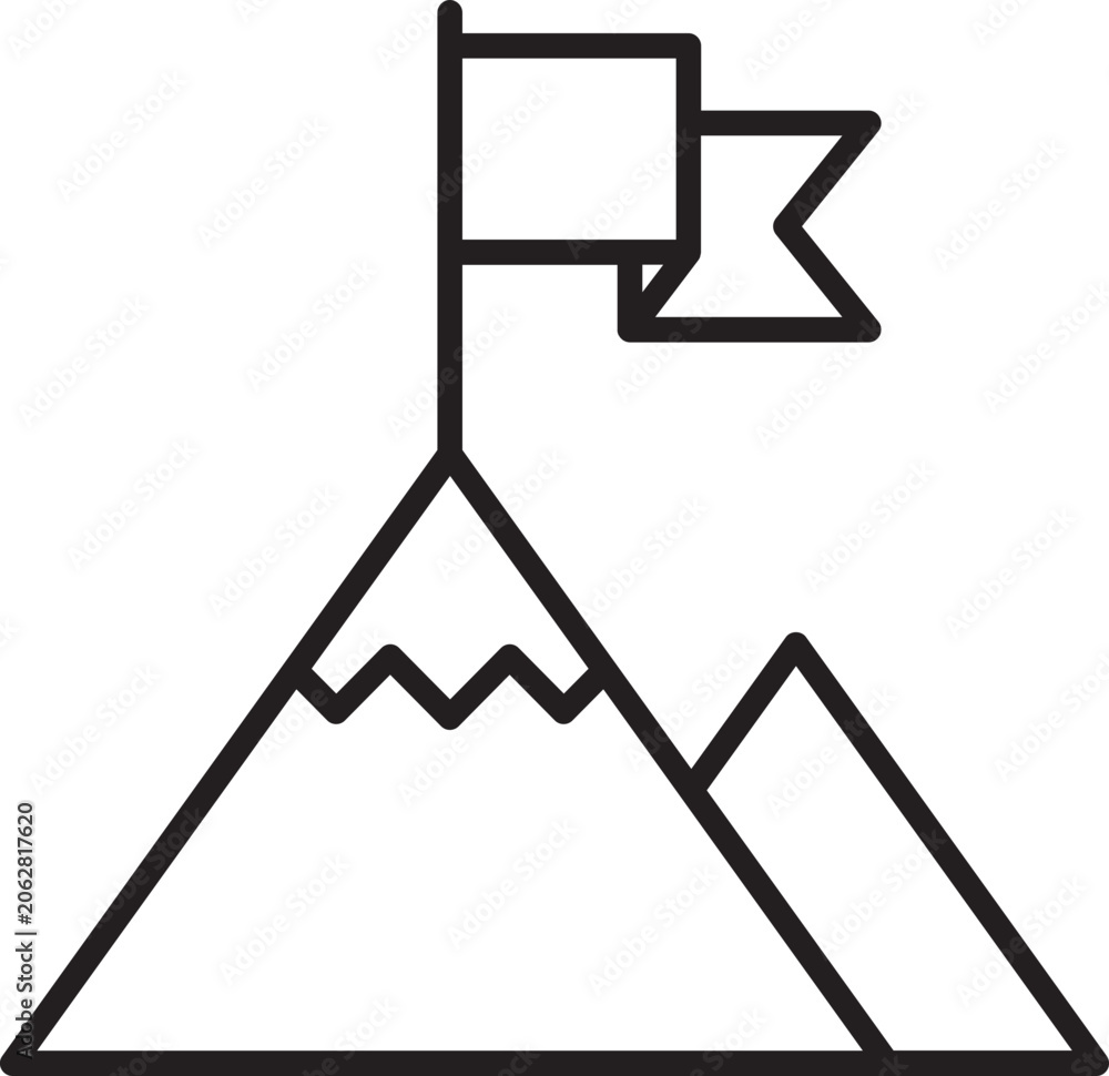Fototapeta premium mountain peak icon