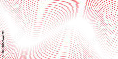 Abstract Red Wave Design on White Background eps10